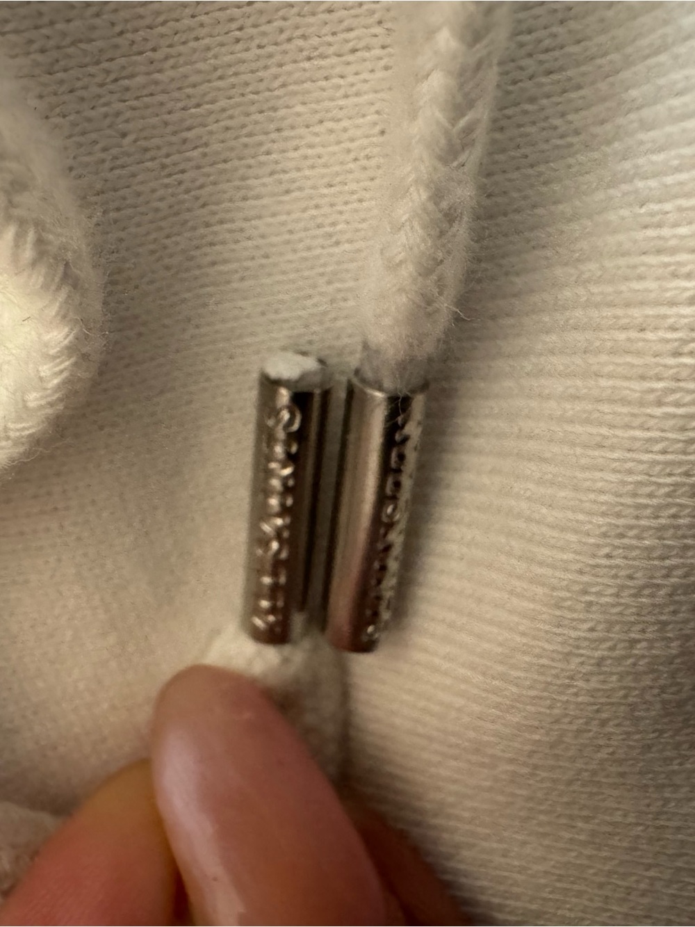 AllSaints oversized monochrome White Pullover Hoodie with Branded Neck Tag - Picture 10 of 12